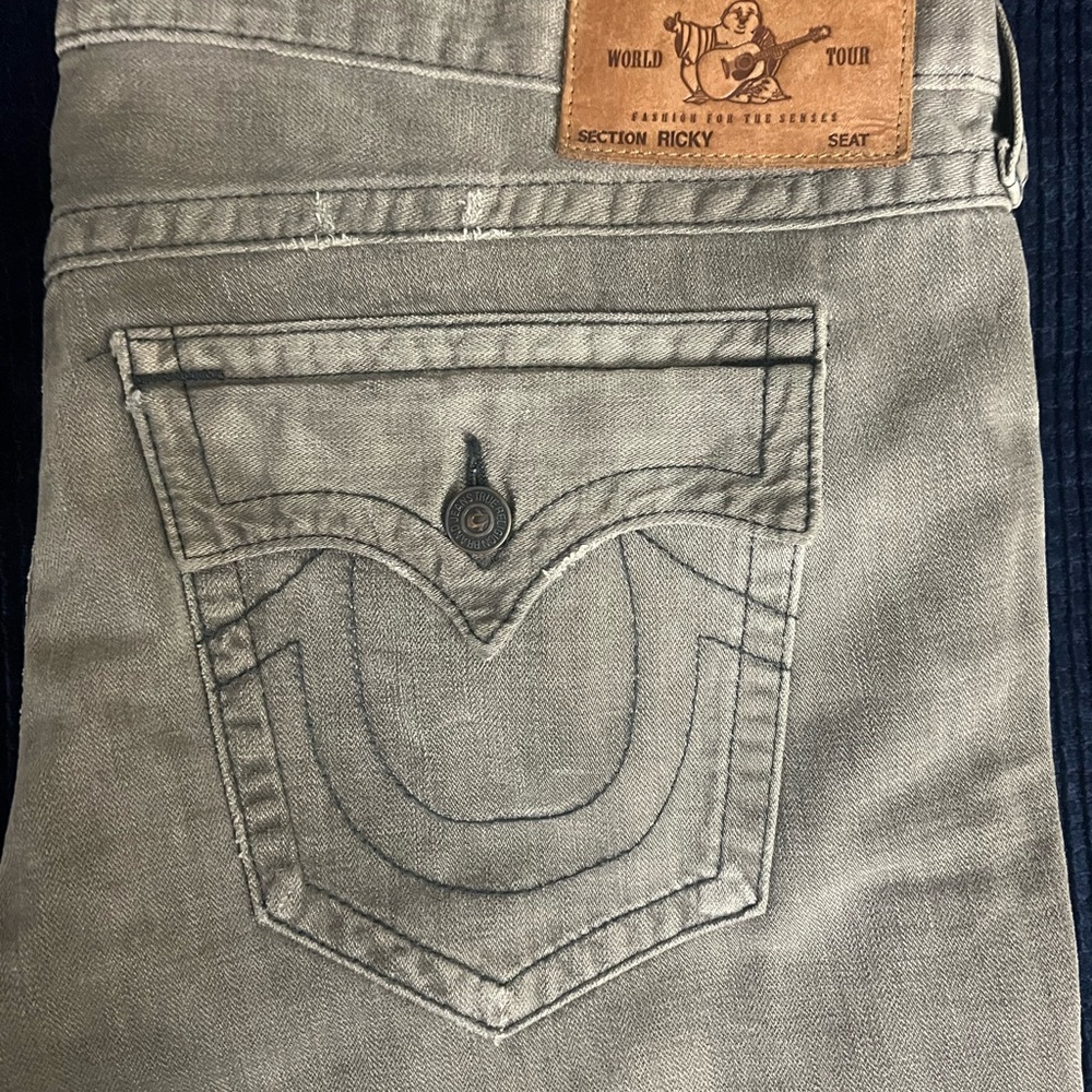True Religion Men's Gray Jeans